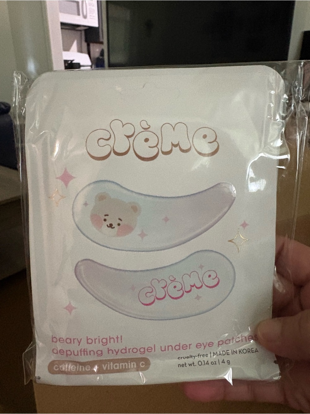 Crème Beary Bright! Depuffing Hydrogel Under Eye Patches
